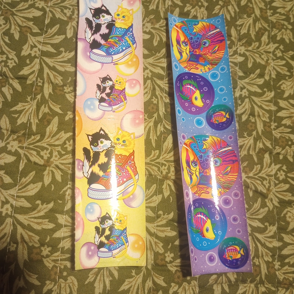 Colorful Cat and Fish Stickers